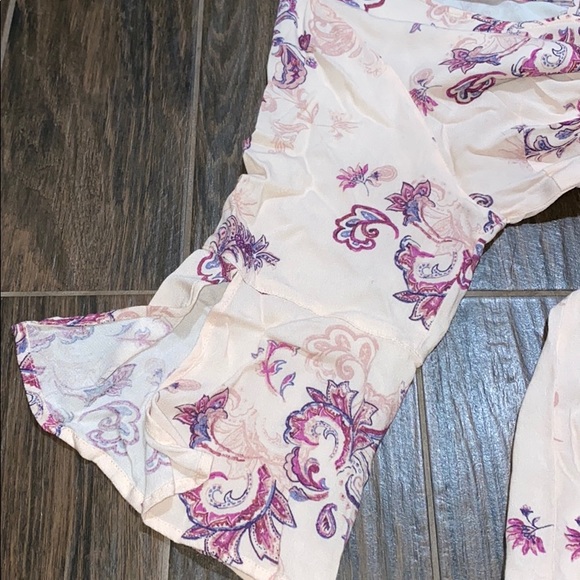 Torrid paisley light pink semi sheer blouse - Picture 8 of 9